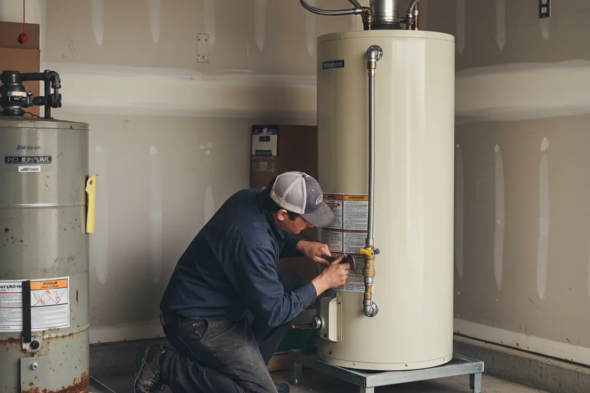 Water heater and shutoff valve replacement in Orestes
