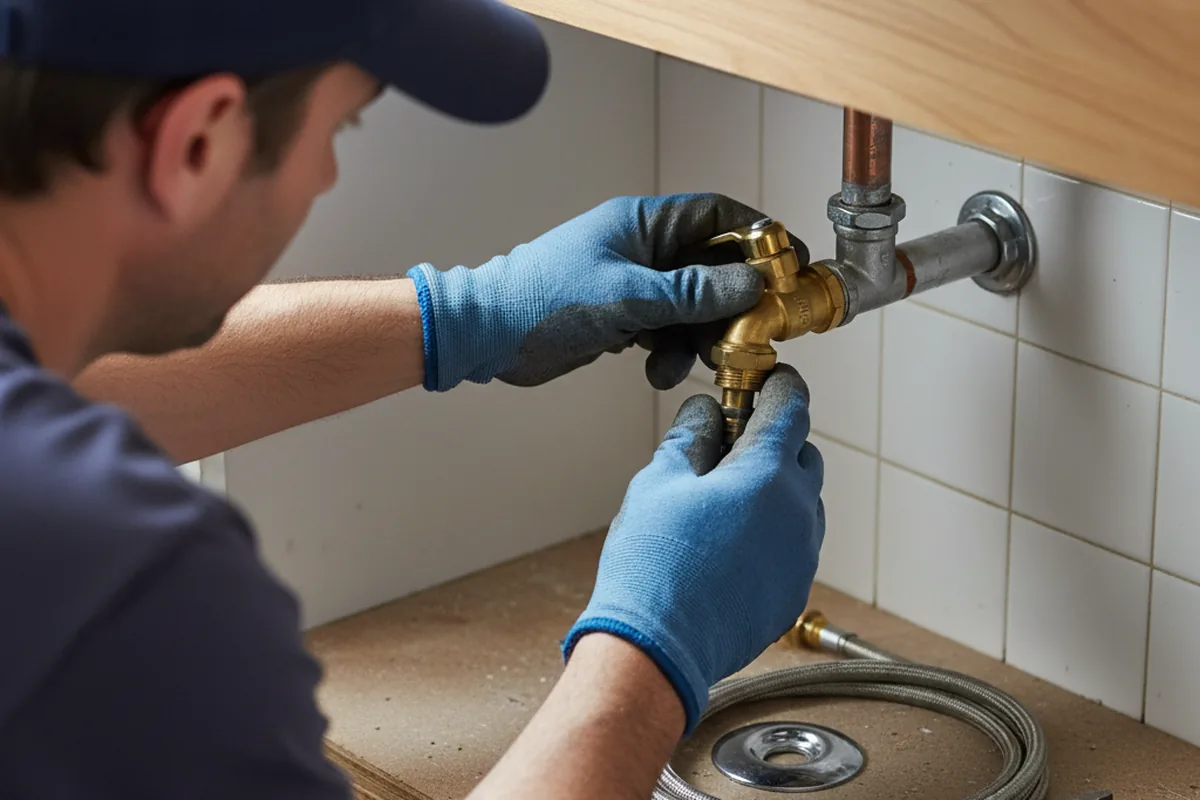 Shutoff valve and fitting work during Emergency Plumbing in Orestes